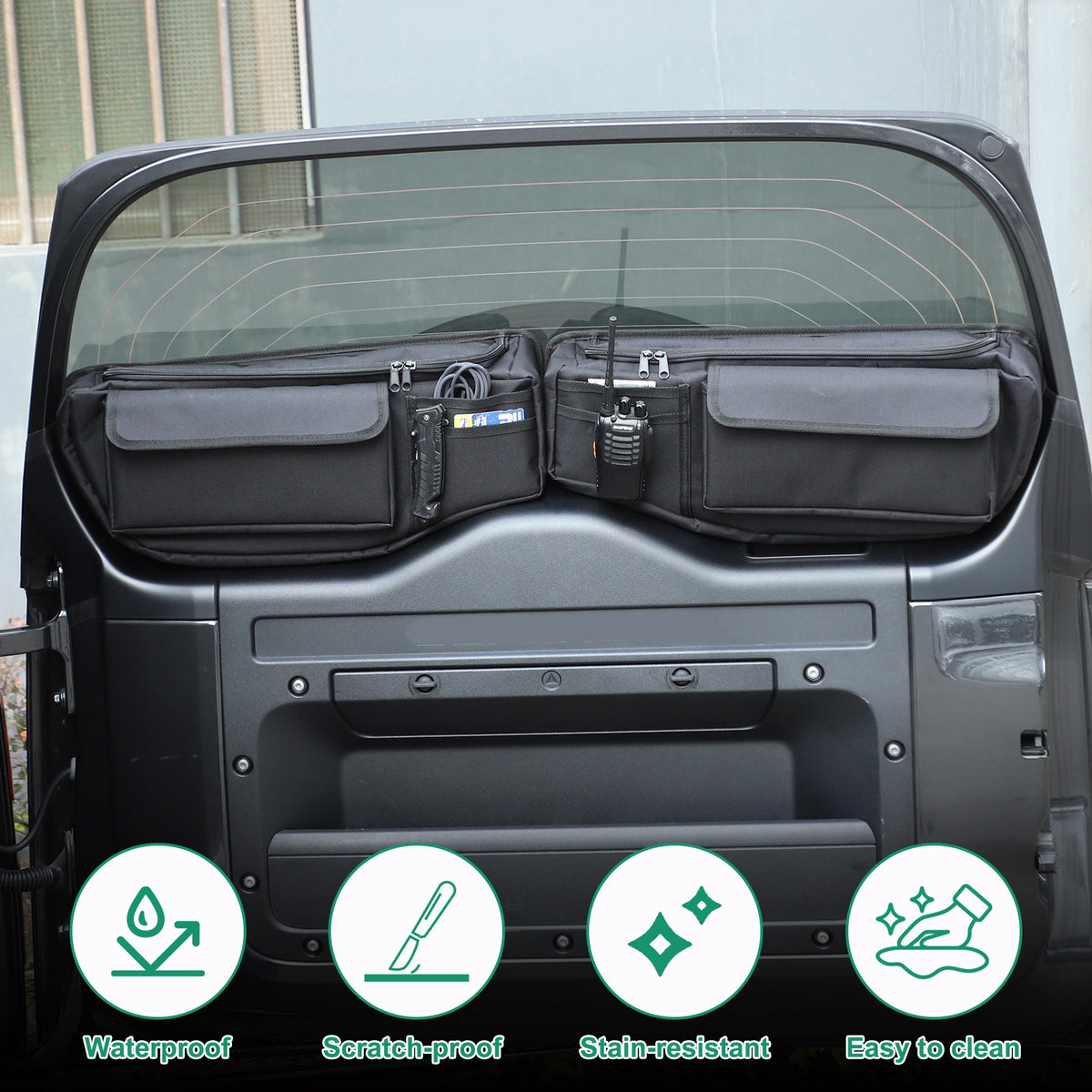 Tailgate Rear Door Window Hanging Storage Bag For LR Defender L663 20+ US 11