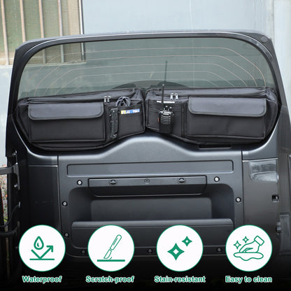 Tailgate Rear Door Window Hanging Storage Bag For LR Defender L663 20+ US 11