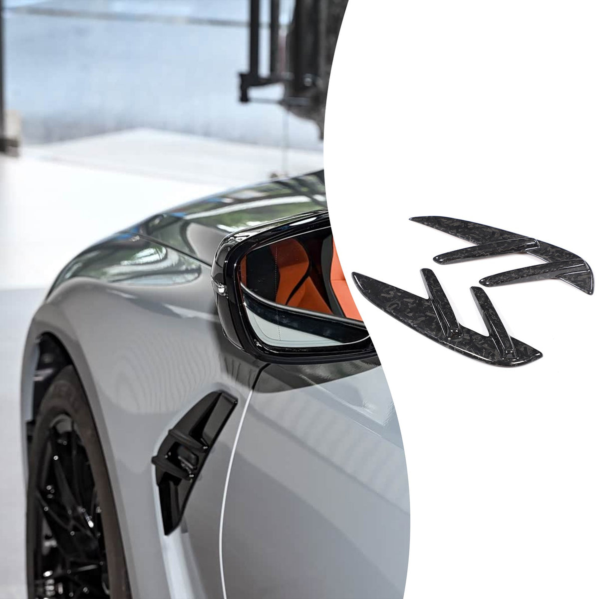 Forged Real Carbon Fiber Fender Side Molding Trim For BMW M3 G80/M4 G82 2021+ 8