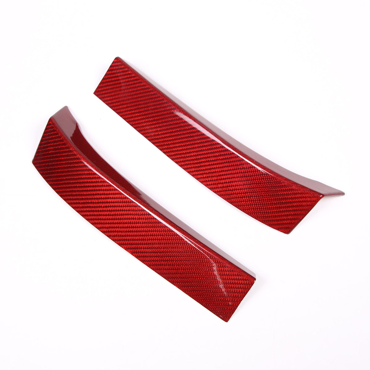 Red Real Carbon fiber Interior Door Panel trim Cover Frame For Corvette C8 20-26 15