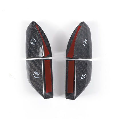 Real Carbon Fiber Steering Wheel Volume Button Cover Trim For Corvette C7 14-19 5