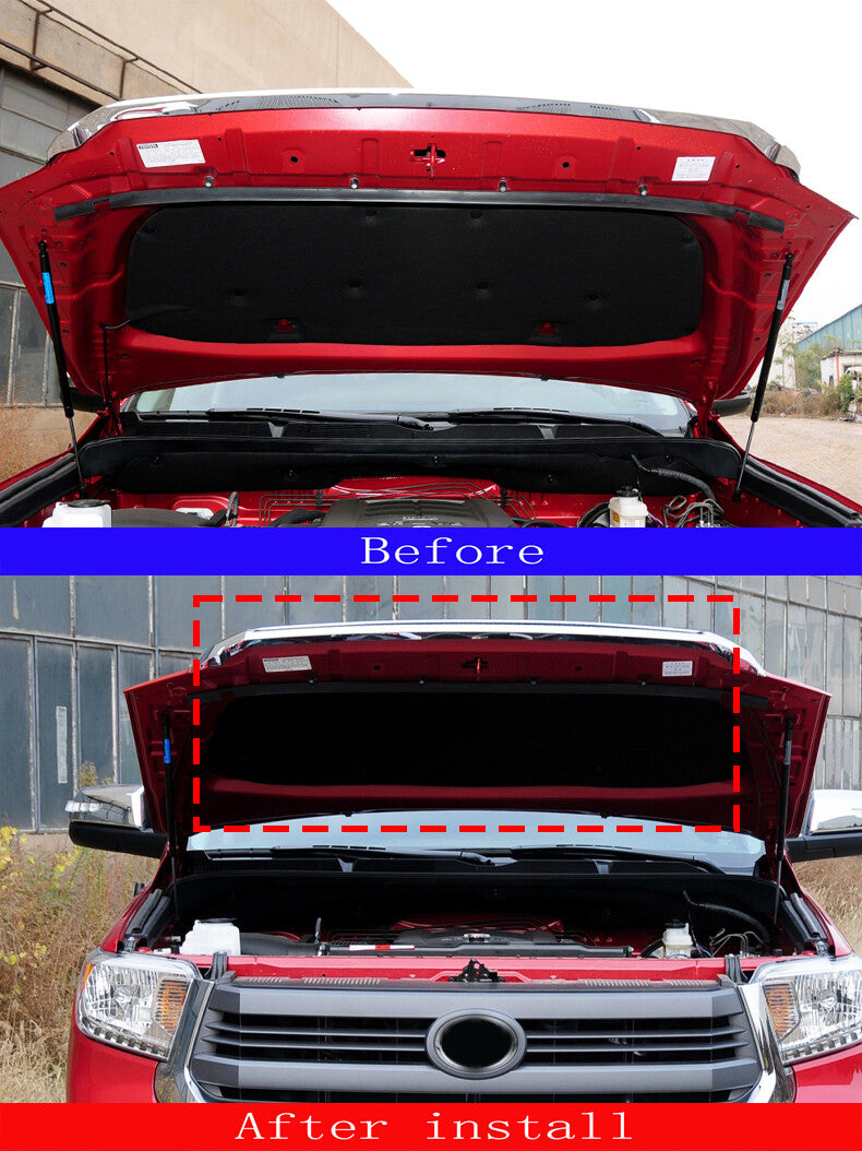 PU Leather Car Bonnet Hood Bra Wind & Bug Deflectors For Toyota Tundra 2007-21 15