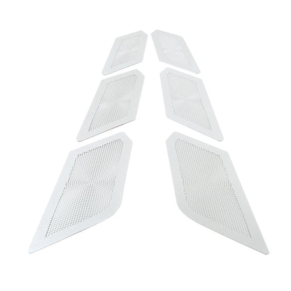 Perforated Rear Hood Vent Inserts for 2020-2026 C8 Corvette Brushed Stainless 20