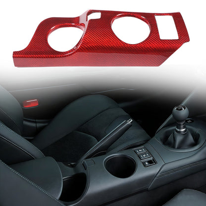 Red Real Carbon Fiber Center Console Cup Holder Panel Trim For Nissan 400Z 23+ 10