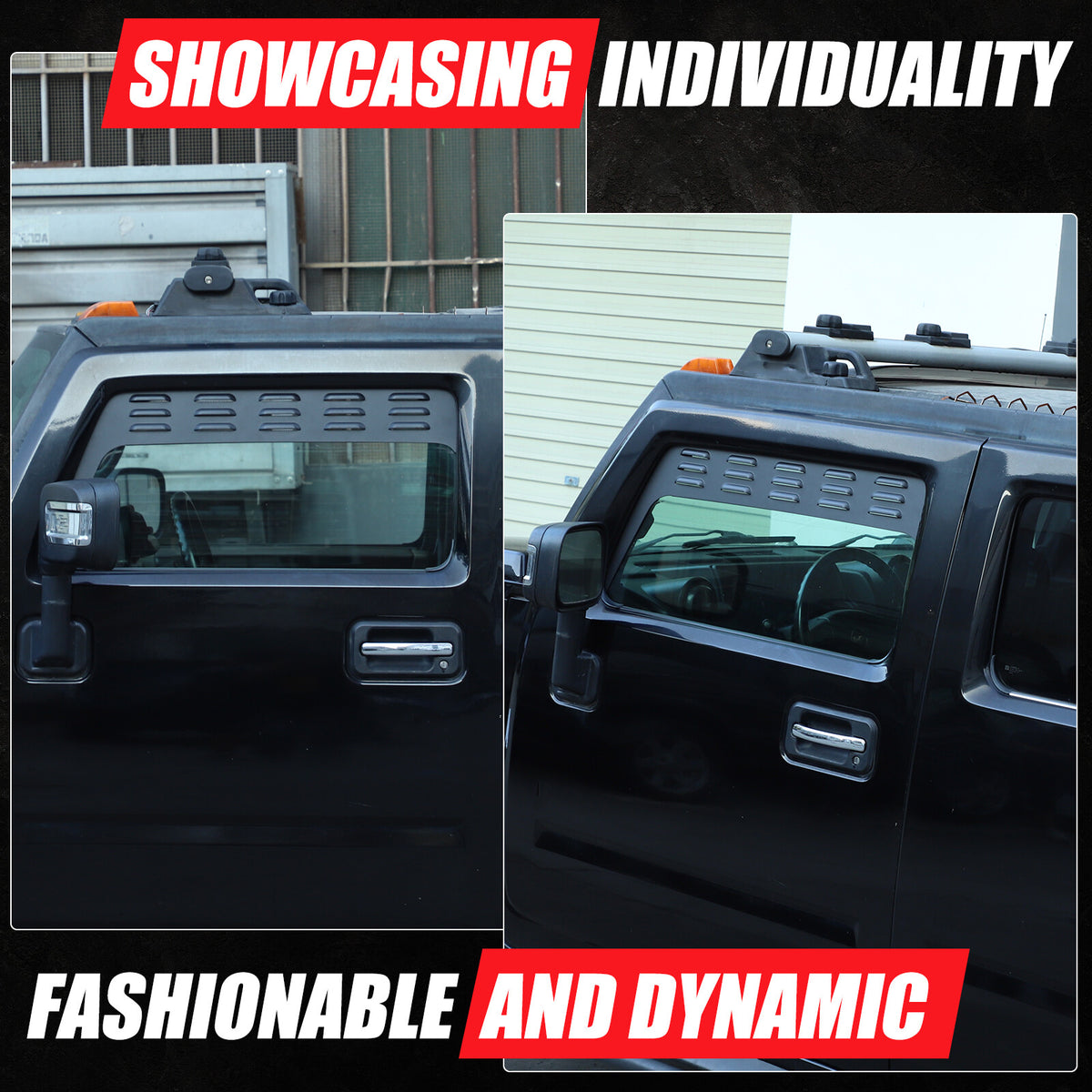 Front Door Window Louver Air Vent Panel Trim Cover For Hummer H2 2003-2009 US 18