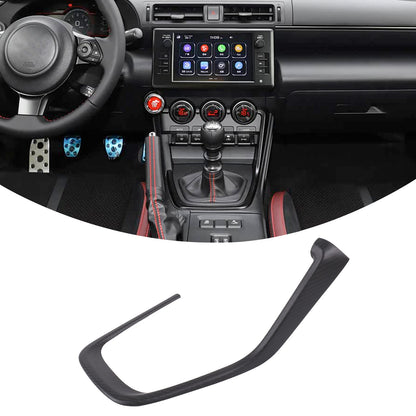 Matte Real Carbon Fiber Center Console Gear Frame For Subaru BRZ Toyota GR86 22+ 2