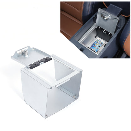 Silver Center Console Armrest Safe Storage Lock Box TRAY For Ford Maverick 22-25 8