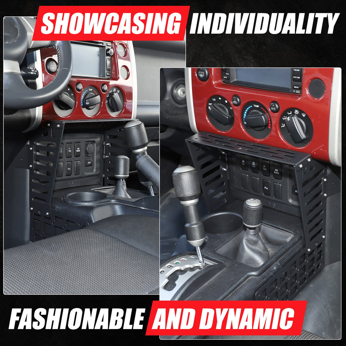 Center Console Molle Panel Digital Device Mount For Toyota FJ Cruiser 2007-21 US 13