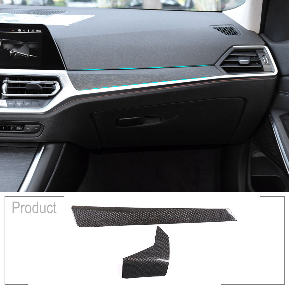 Carbon Console Dash Cover Interior Trim For BMW G20 G22 320i M340i M440i 2020-22 7