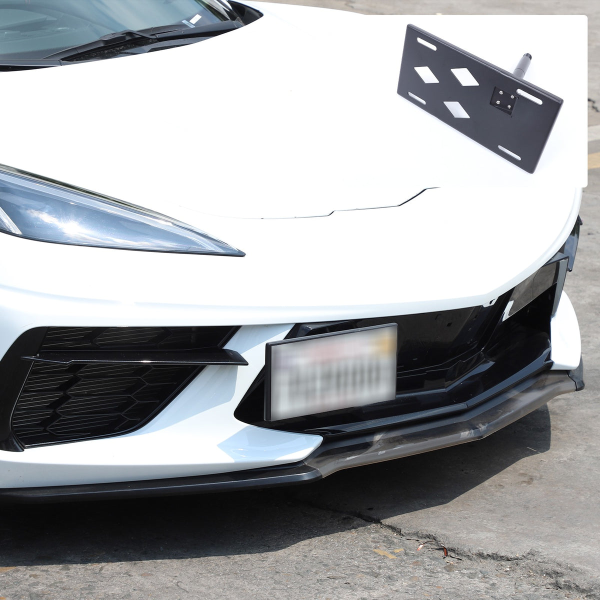 Front License Plate Side Mount Bracket US Version For Corvette C8 2020+ 21