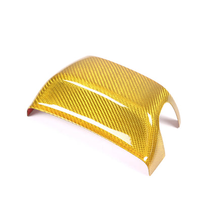 Yellow Carbon fiber Steering Wheel Base Trim Cover For Corvette C8 Z06 2020-26 10