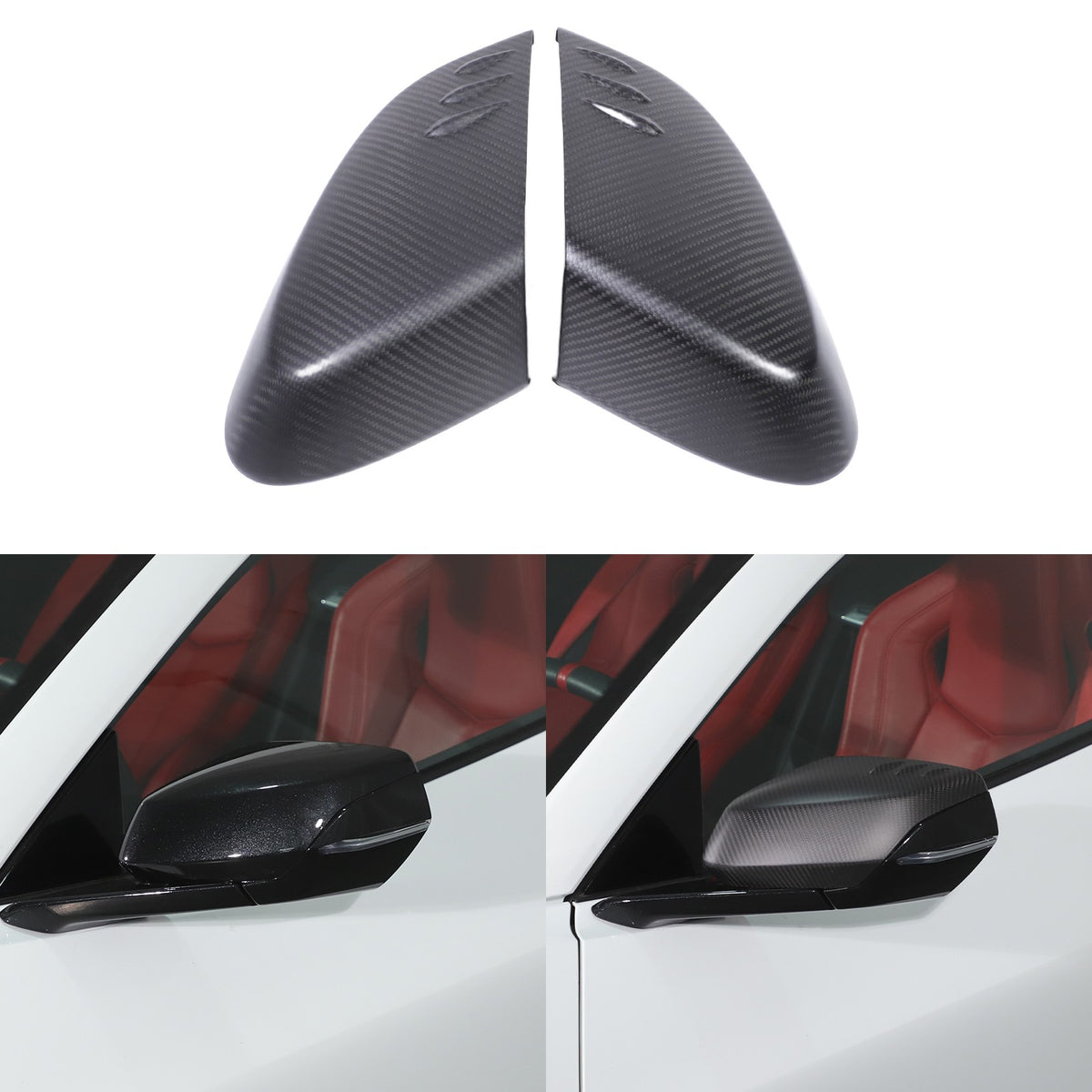 Matte Real Carbon Fiber Interior Exterior Trim Cover For Corvette C8 2020-25 129