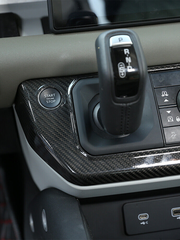 Real Carbon Fiber Air Conditioning Switch Trim for Land Rover Defender 2020-24 8