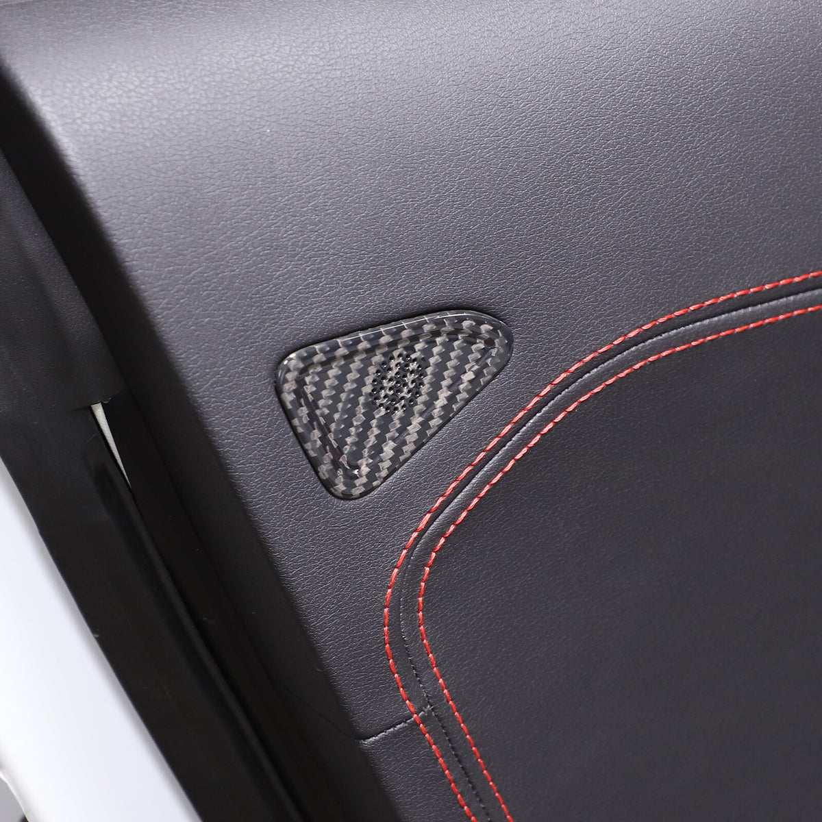 Real Carbon Car Door Panel Tweeter Trim Mesh Cover For Corvette C8 Z06 20-26 US 1