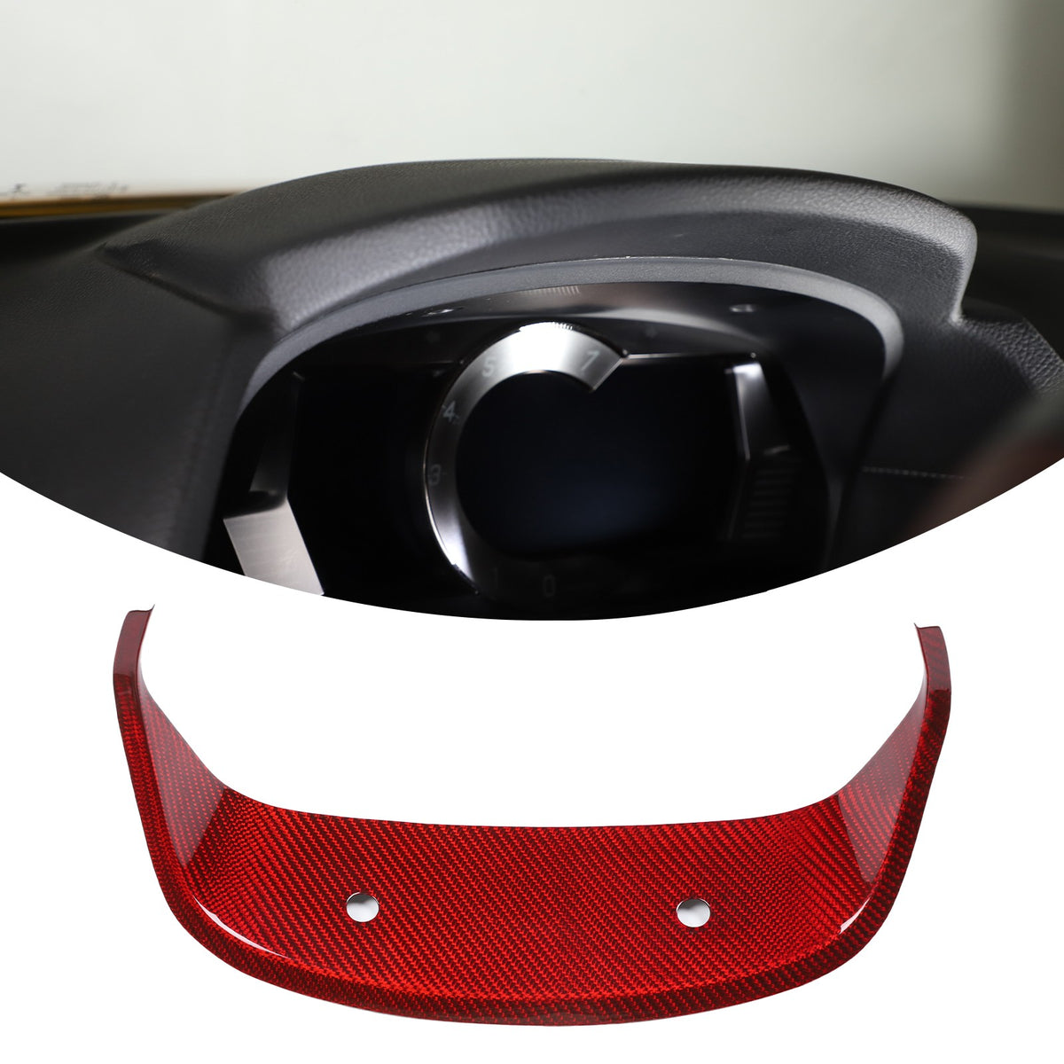 Red Real Carbon Fiber Dashboard Panel Frame For Toyota Supra A90 2019-22 3