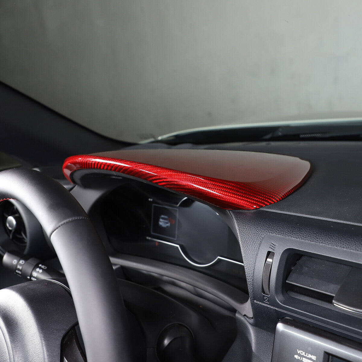 Red Real Carbon Fiber Interior Center Console Trim Set Kit For Subaru BRZ 22+ 88
