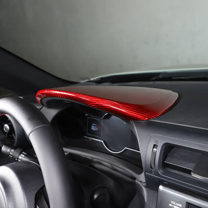 Red Real Carbon Fiber Interior Center Console Trim Set Kit For Subaru BRZ 22+ 88