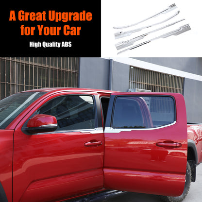 Silver Exterior Window Bottom Sill Trim Strip For Toyota Tacoma 2015-2022 13