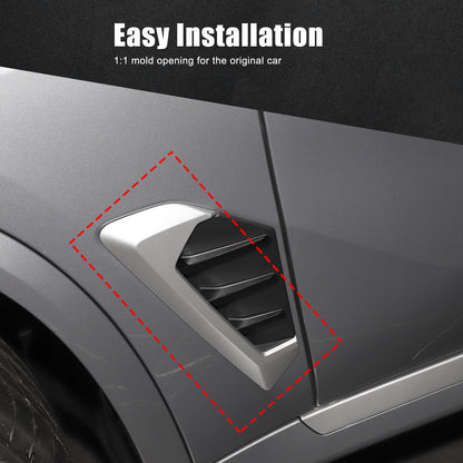 Real Carbon Fiber Side Body Fender Air wing Vent Trim For BMW X5 G05 X5M F98 23+ 3