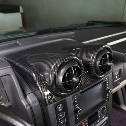 Carbon Fiber Style Central Control Airvent Trim For Hummer H2 SUV 2003-07 US 8