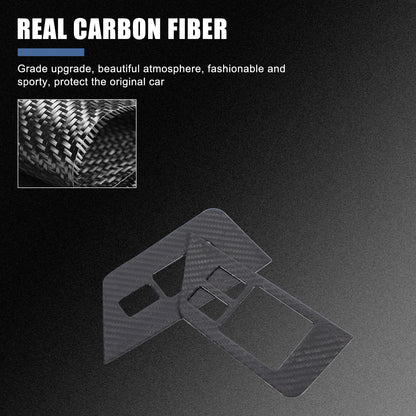 Real Carbon Fiber Window Lift Switch Button Trim For Nissan GTR R35 2008-2016 11