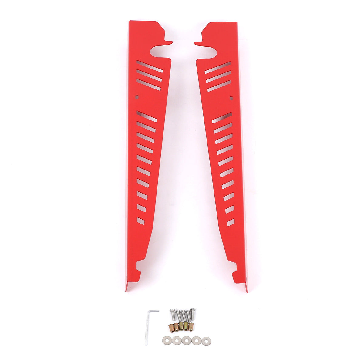 Red Alloy Engine Bay Side Reinforcement Plate Trim For Subaru WRX VA 2015-2021 4