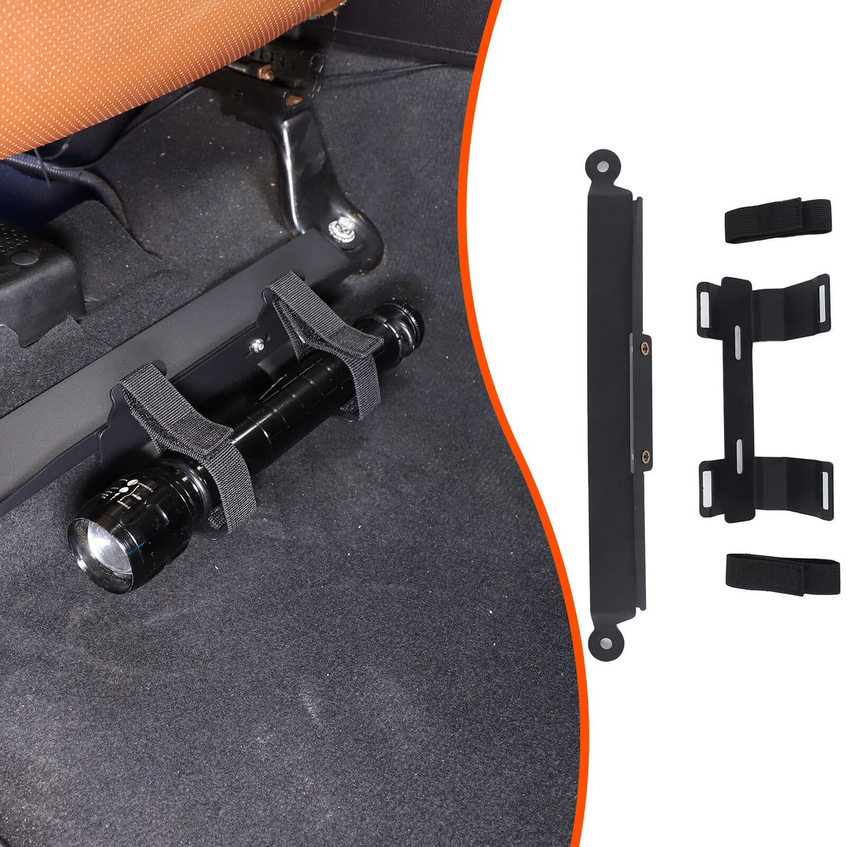 Black Aluminum Passenger Seat Fire Extinguisher Bracket For Toyota Tundra 07-21 23