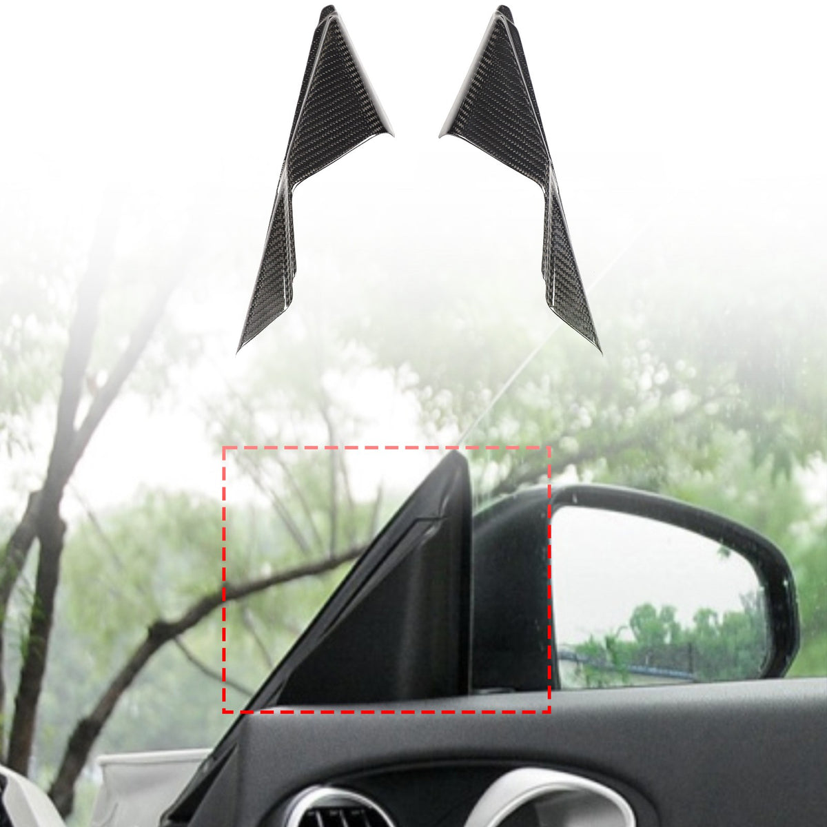 Real Carbon Fiber Full Center Console Trim Set For Nissan 370Z Z34 MT/AT 2009-20 5