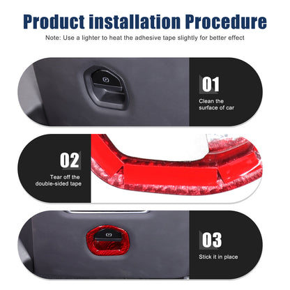 Red Real Carbon Electronic Handbrake Switch Cover Trim for Lotus EMIRA 21-25 9
