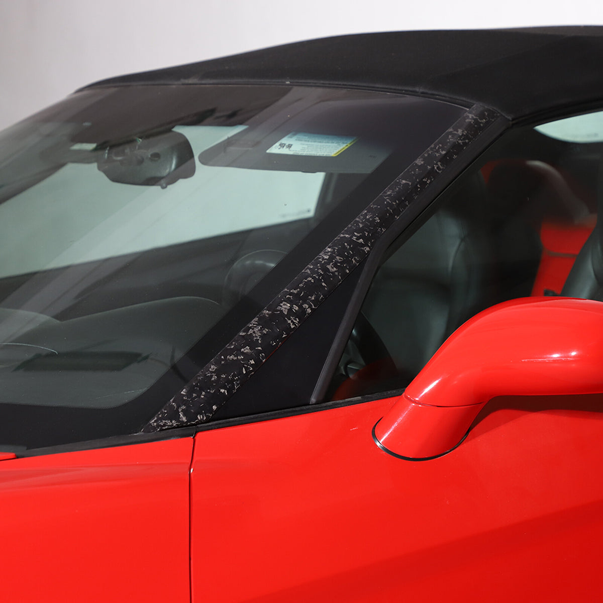 Forge Carbon Fiber Exterior Windshield A-Pillar Cover Trim For Corvette C6 05-13 8