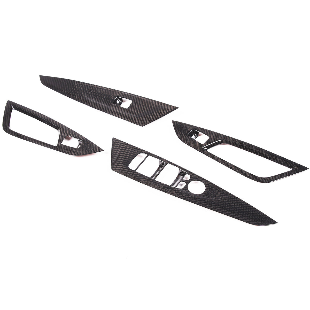Real Carbon Fiber Window Lift Button Trim Cover For BMW 4 Series G26 2021-22 13