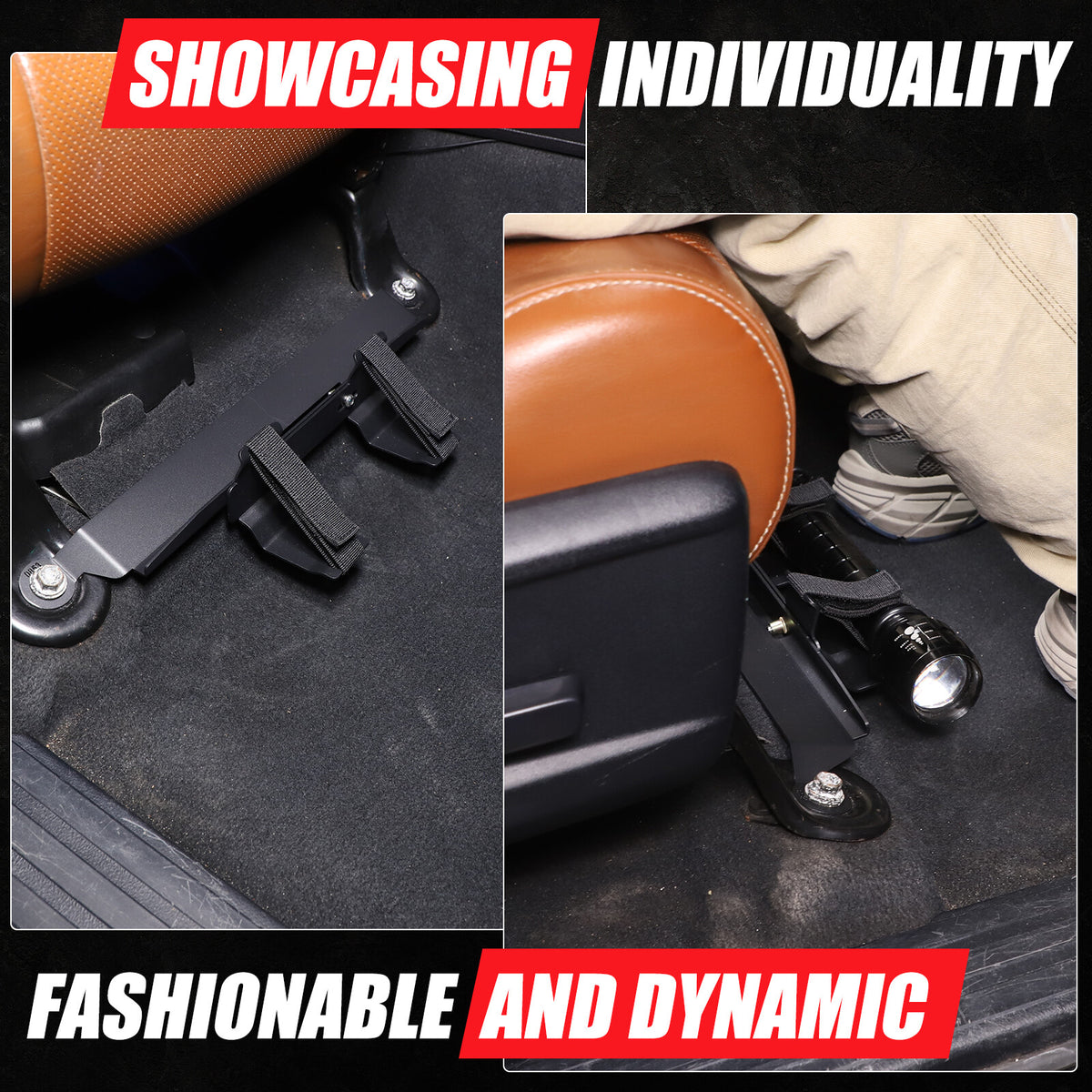 Black Aluminum Passenger Seat Fire Extinguisher Bracket For Toyota Tundra 07-21 17