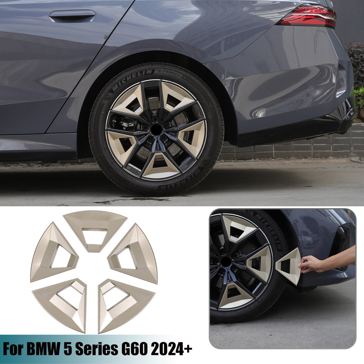 Replacement Car Wheel Edge Decor trim Cover For BMW 5 Series G60 2024+ 1