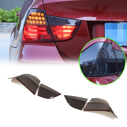 Smoked Black Rear Tail Light Guard Cover Trim Bezels For BMW 3 Series E90 09-12 6