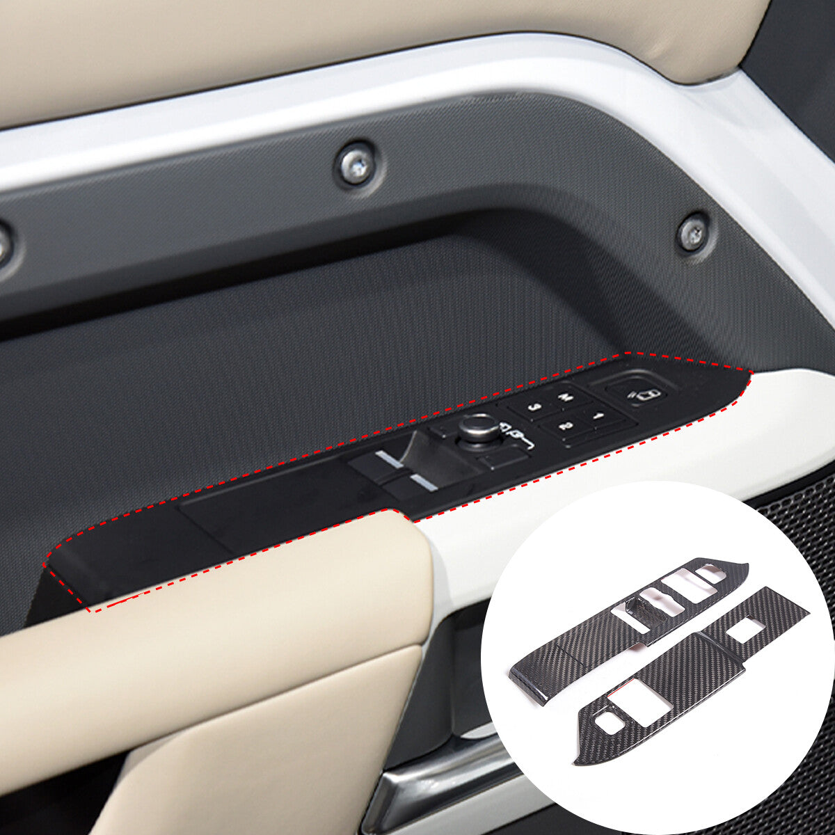 Real Dry Carbon Fiber Full Interior Trim Set For LR Defender 90 110 L663 20-23 167