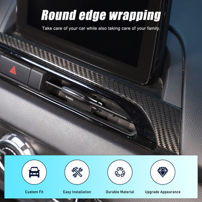 Real Carbon Fiber Center Console air outlet Trim Cover For Mazda MX-5 Miata 16+ 4