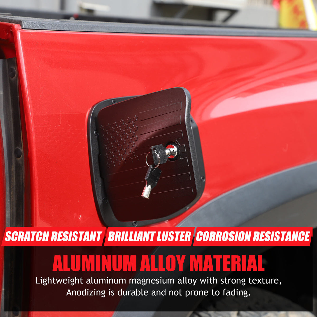 Star Alloy Locking Fuel Door Gas Tank Cap Cover Lock Key For Toyota Tacoma 16-23 17