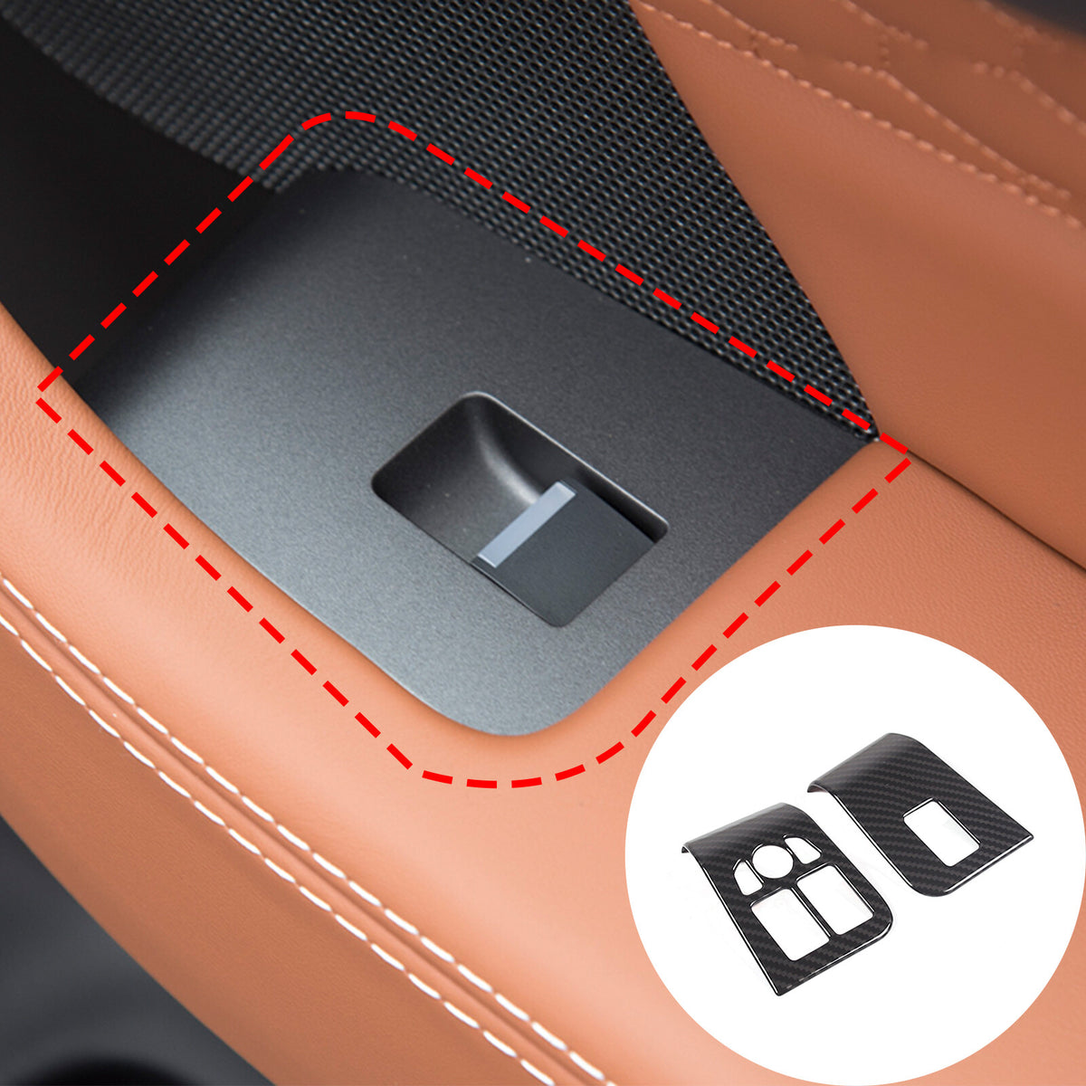 ABS Carbon Fiber Interior Center Console Trim Set Kit For Jaguar F-TYPE 13-24 8
