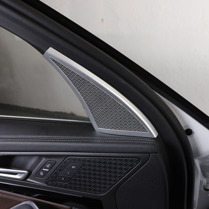 Silver Steel Front& Rear Door & Audio Speaker Tweeter Mesh Cover For BMW X1 23+ 15