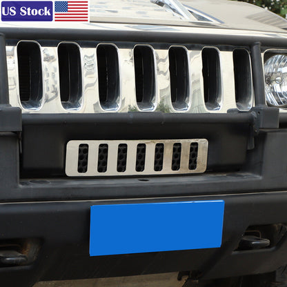 Chrome Front bumper Lower Grille Trim Cover Fit For Hummer H2 SUV SUT 2003-09 US 6