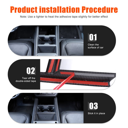 ABS Carbon Fiber Center Console Gear Frame Trim For LR Defender L663 2025+ US 5