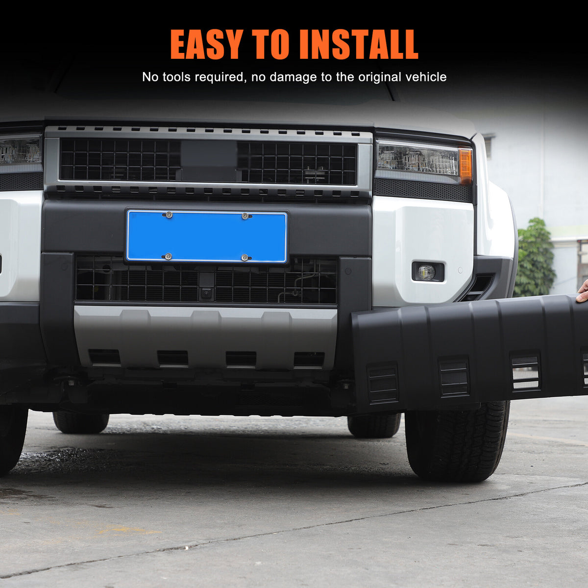 Matte Black Front Bumper Guard Plate Trim For Land Cruiser LC250 2024-2025 9