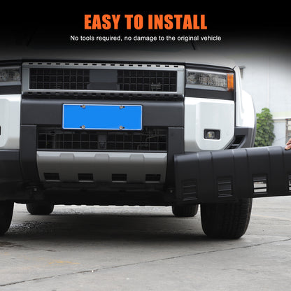 Matte Black Front Bumper Guard Plate Trim For Land Cruiser LC250 2024-2025 9