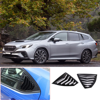 Glossy Piano Black Exterior Door Handle Window Louver Trim For Subaru WRX 22-25 21