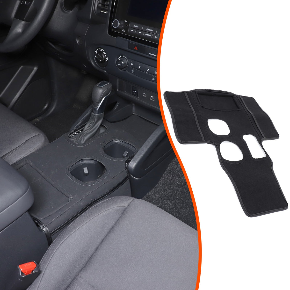Black Center Console Cover Trim For Nissan Frontier 2022+ US 12