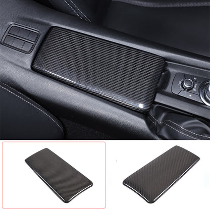 Real Carbon Fiber Armrest Console Box Cover Trim For Mazda MX-5 Miata 16-24 US 4