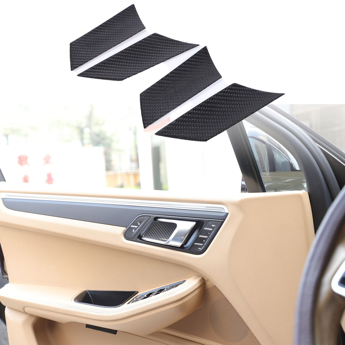 Real Carbon Fiber Interior Center Full Trim Cover Set For Porsche Macan 2014-20 4