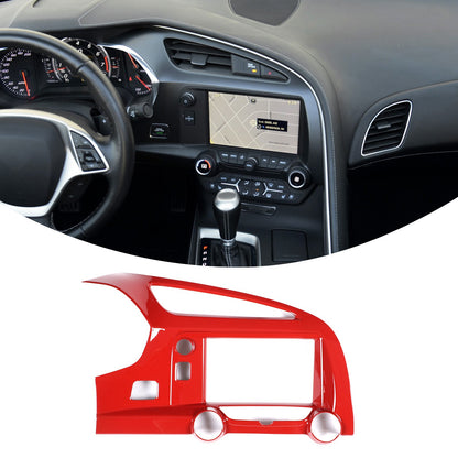 Sport Red ABS Center Console Air Vent Trim Kit For Corvette C7 2014-2019 3