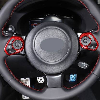 Red Real Carbon Fiber Interior Center Console Trim Set Kit For Subaru BRZ 22+ 166