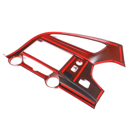 Sport Red ABS Center Console Air Vent Trim Set For Corvette C7 2014-2019 7